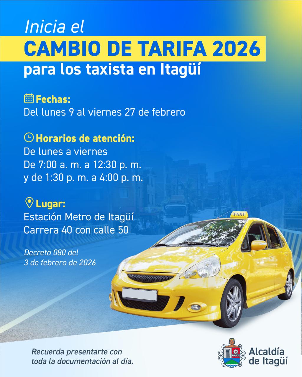 Cambio tarifa taxis 2026