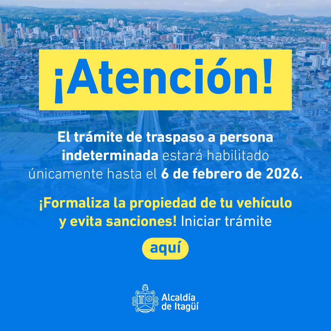 !Atención! El trámite de transpaso a persona indeterminada estará habilitado únicamente hasta el 6 de febrero de 2026.