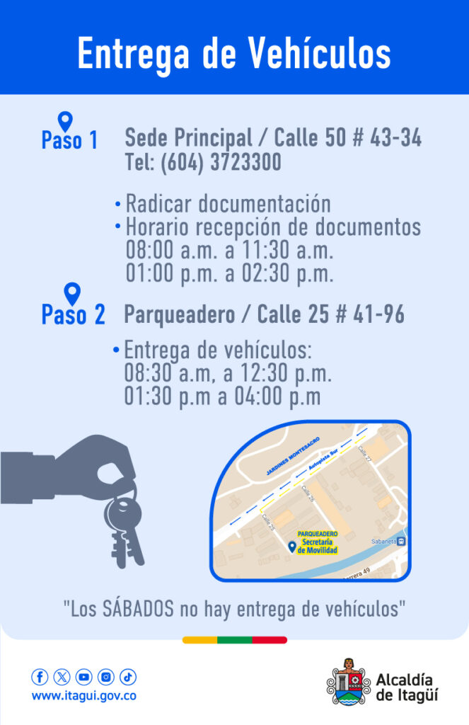 Horarios de entrega de vehículos